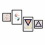 Wallity Cuadro Decorativo Enmarcado en MDF (4 Piezas)